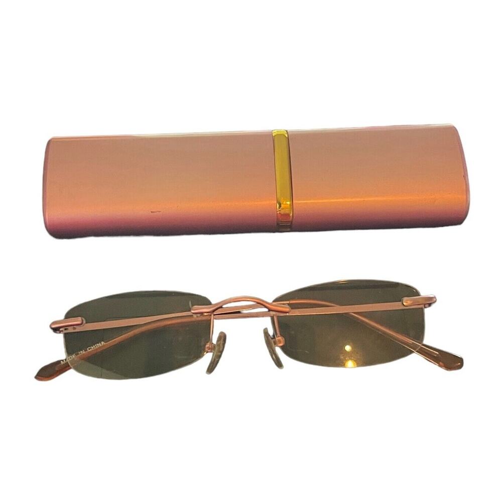 Easter Frameless +1.5 Reading Glasses & Metal Tube Case